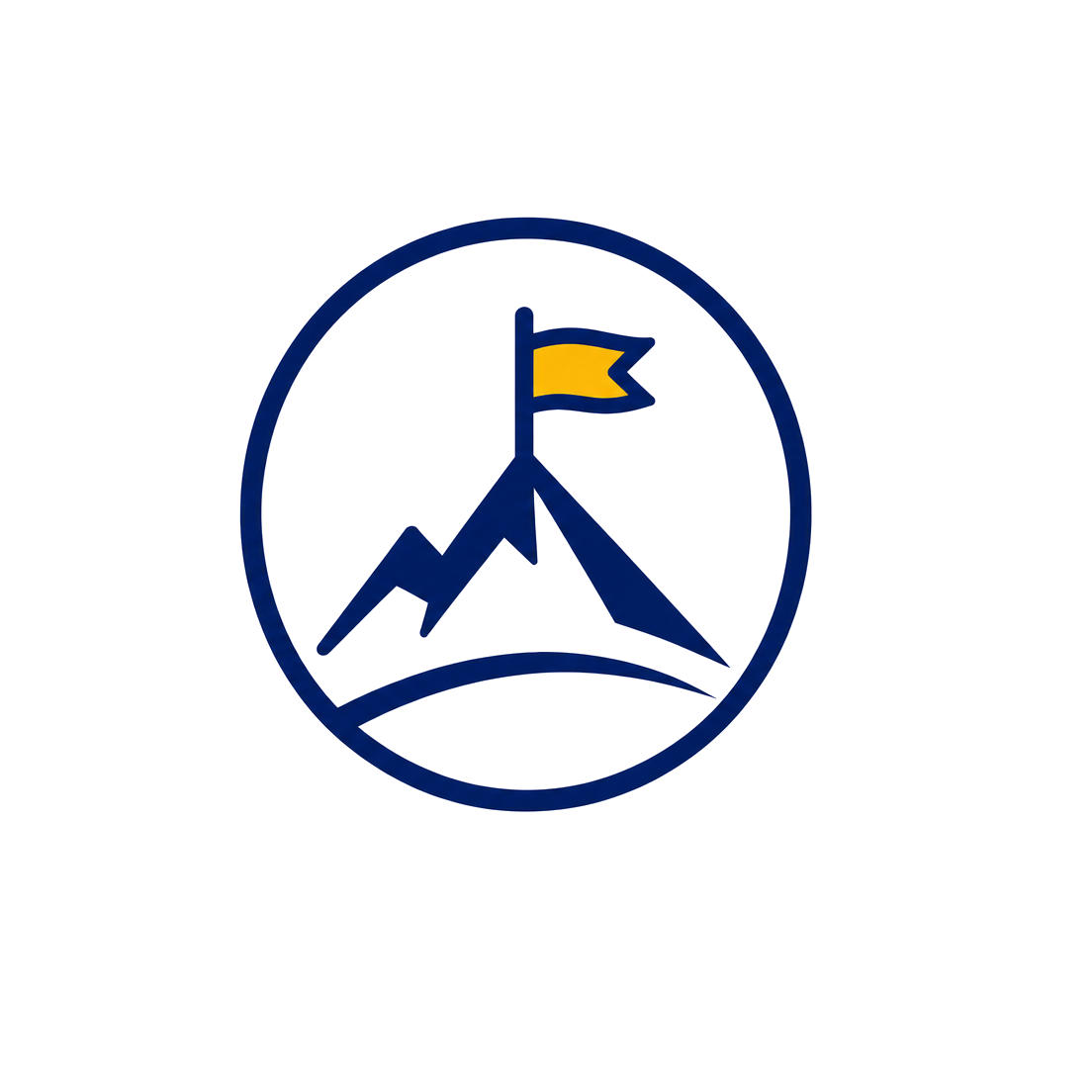Ícono de visión: montaña con bandera